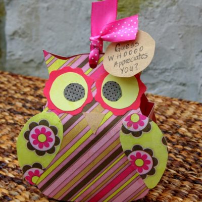 Paper Owl Teacher Gift