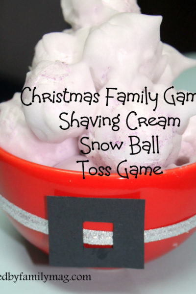 Shaving Cream Snow Ball Toss Game