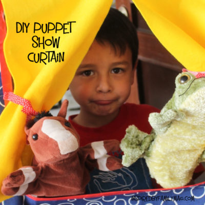 DIY Traveling Puppet Theater Curtain {Encouraging Imaginative Play}