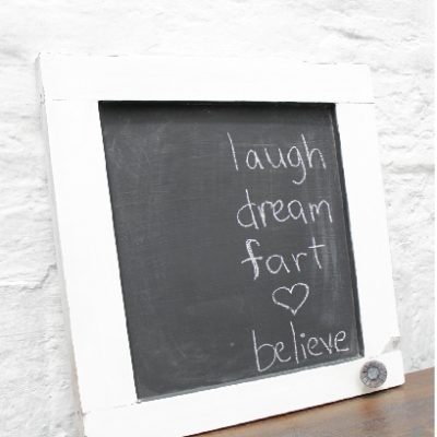DIY Home Decor: Chalkboard from a Cabinet Door