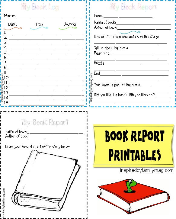 Printable Book Report Forms Elementary