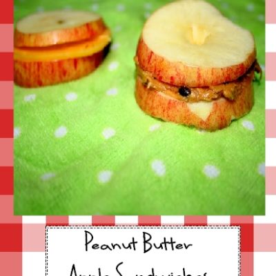 Apple Sandwiches with Peanut Butter and Cheddar