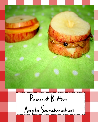 peanut butter apple sandwiches