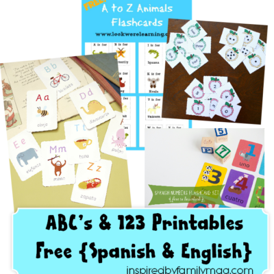 ABC’s & 123 Printables and More {Spanish & English}