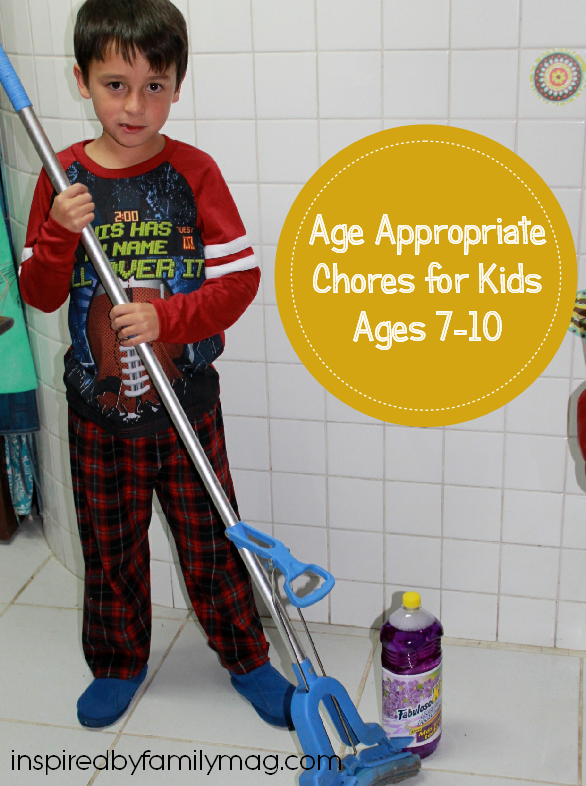 age appropriate chores for kids
