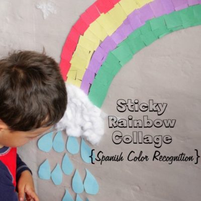 Preschool Activity: Sticky Rainbow Collage