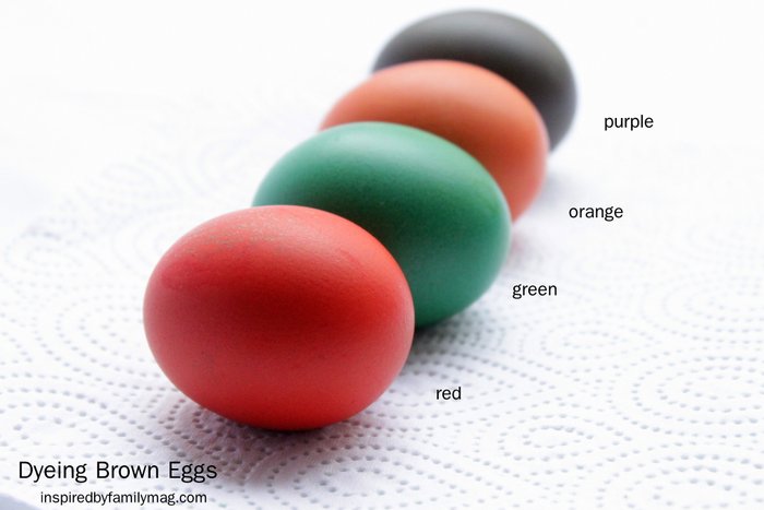 dyeing eggs with food coloring