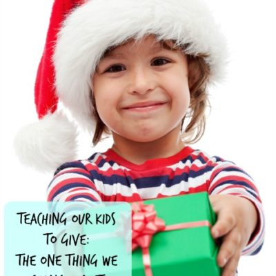 Teaching Our Kids To Give and the One Thing We Changed that Made All the Difference