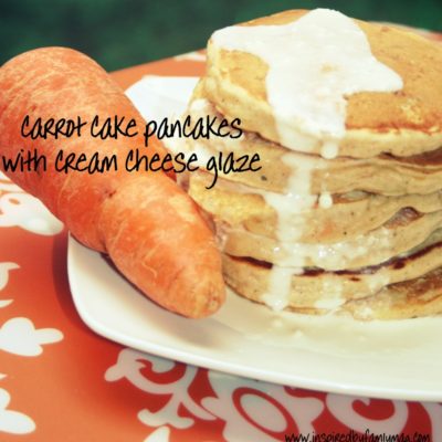 Carrots For Breakfast: Carrot Cake Pancakes with Cream Cheese Glaze
