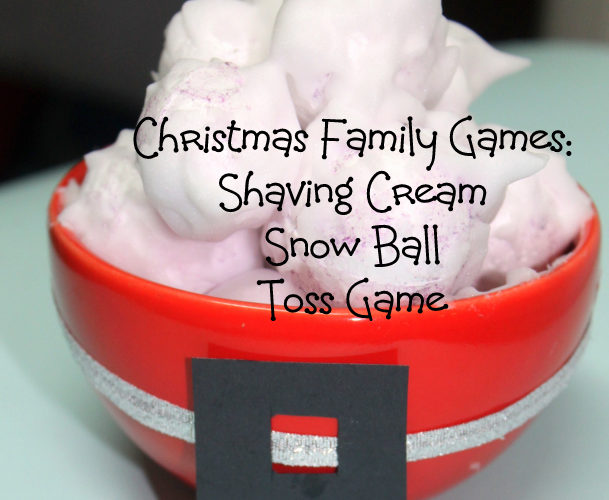 Shaving Cream Snow Ball Toss Game