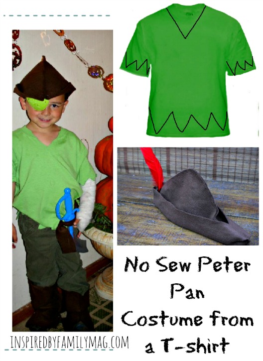 no sew peter pan costume