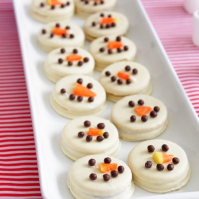 Easy No Bake Snowman Cookies