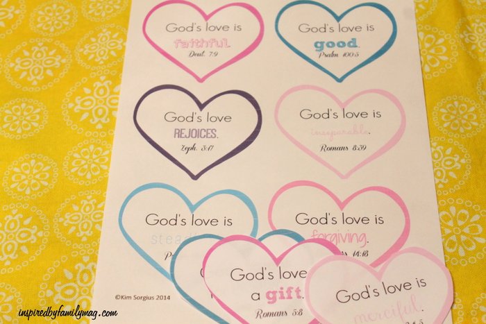 Valentines day scripture hearts