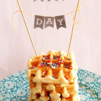 Simple Birthday Tradition: Waffle Birthday Cake