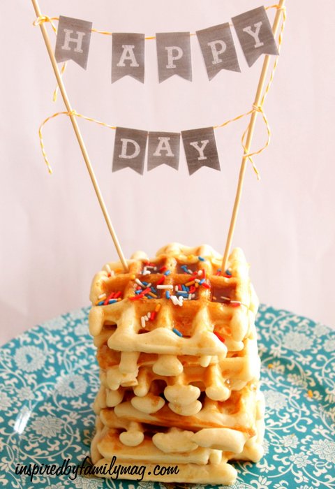 waffle cake birthday tradition