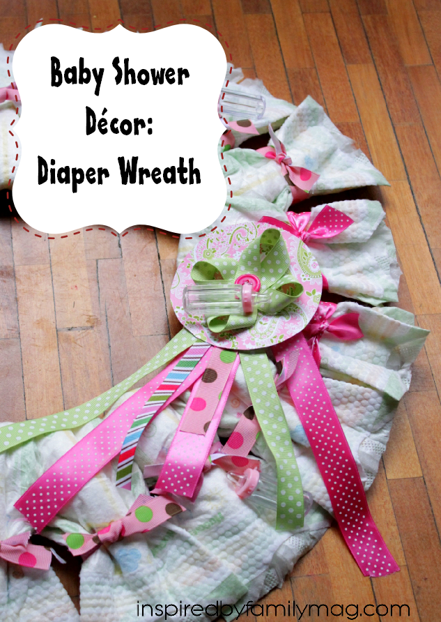 baby shower diaper wreath gift
