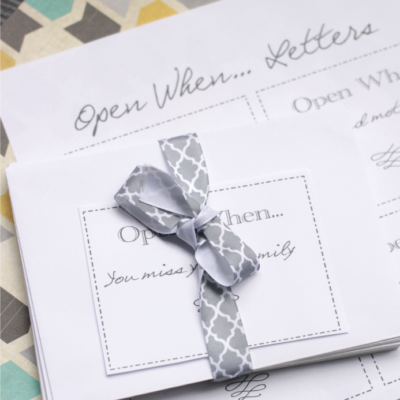 College Send Off Gifts: Open When… Letters